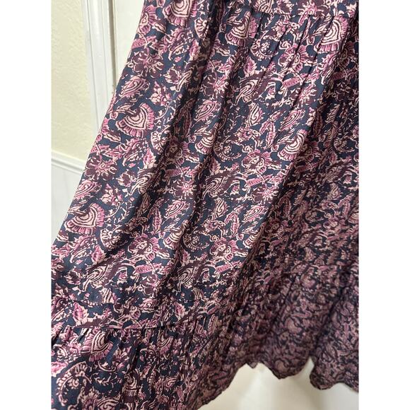 Faherty Isabella Long Sleeve Tiered Midi Dress Fiona Block Print Sz Medium NWOT - Picture 10 of 16